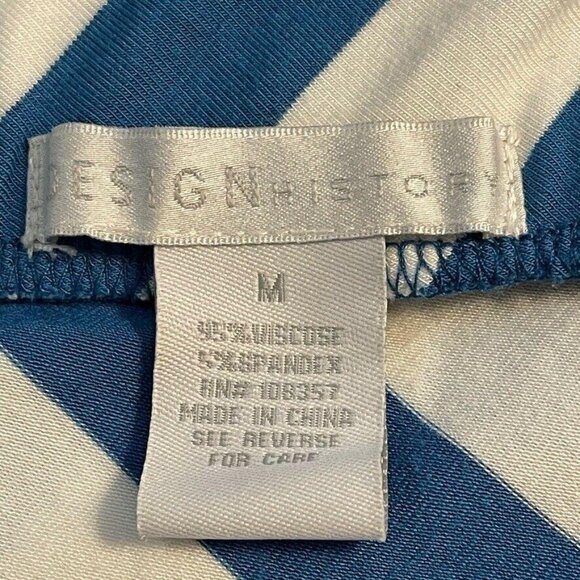 Design History Womens Diagonal Stripe Maxi Skirt Blue & White Size M - Picture 4 of 5